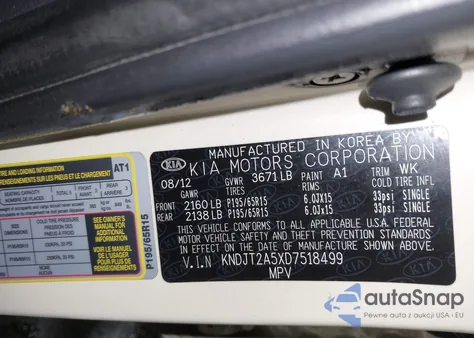 2013 Kia Soul from USA, damaged, VIN KNDJT2A5XD7518499